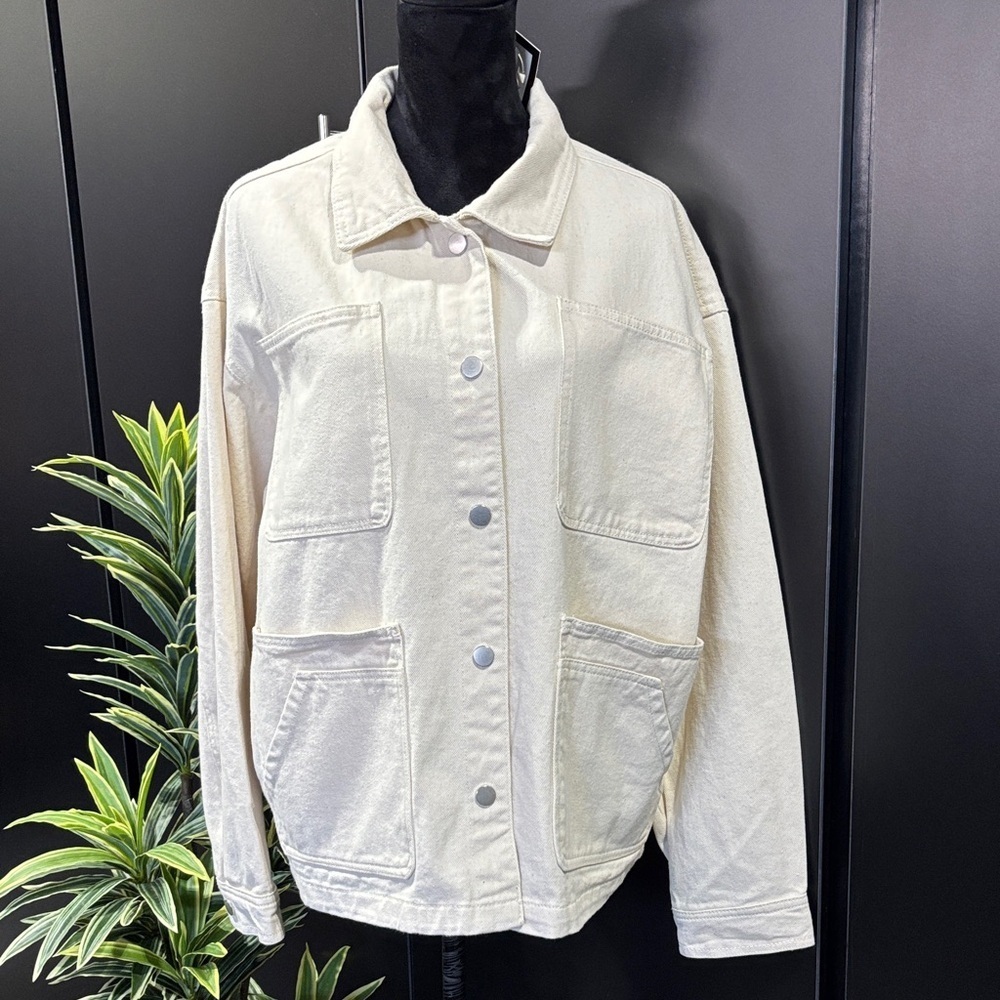 Stitch Fusion Twill cotton chore jacket,snap front,chest pockets,4 front pockets